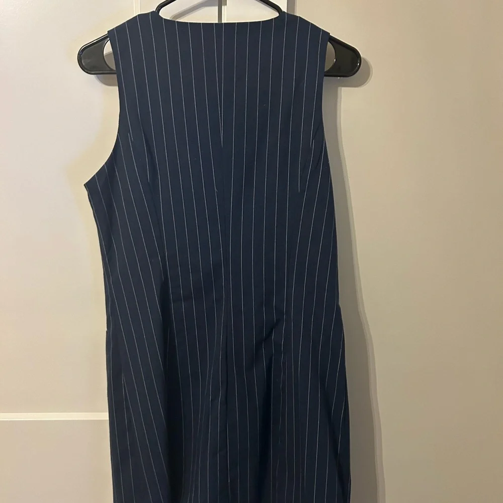A New Day Navy Pinstripe Vest Dress - Picture 3 of 6